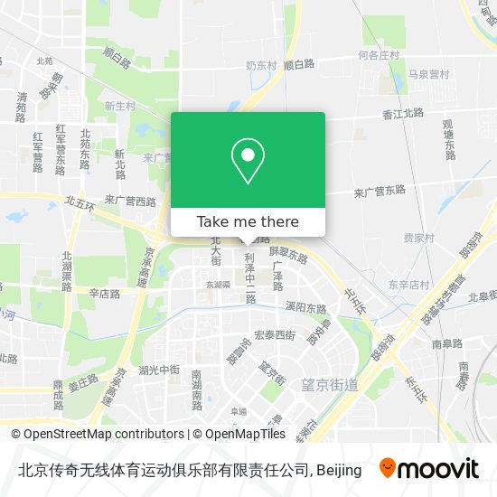 北京传奇无线体育运动俱乐部有限责任公司 map