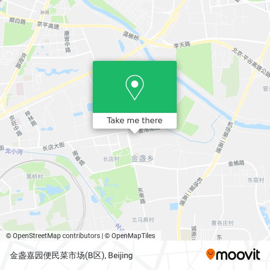 金盏嘉园便民菜市场(B区) map