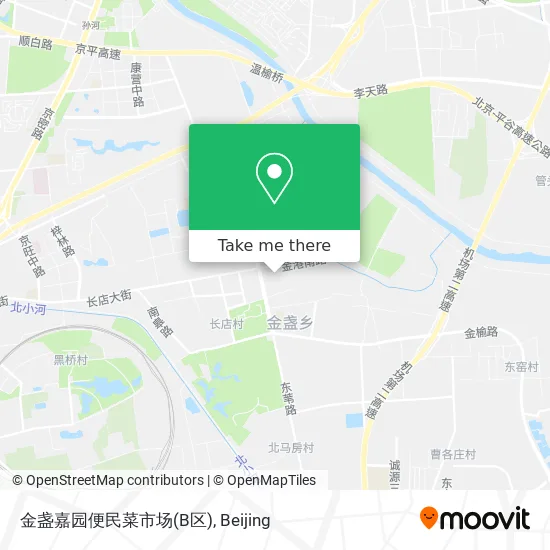 金盏嘉园便民菜市场(B区) map