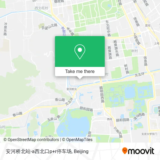 安河桥北站-a西北口p+r停车场 map