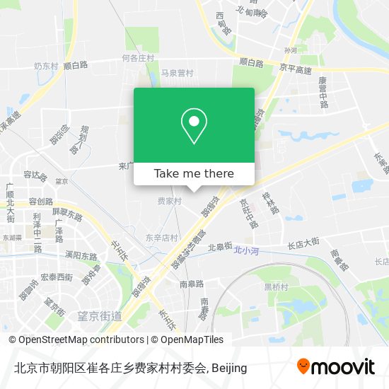 北京市朝阳区崔各庄乡费家村村委会 map