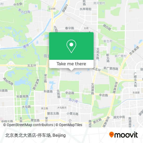 北京奥北大酒店-停车场 map