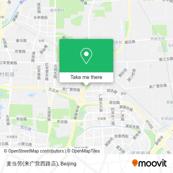 麦当劳(来广营西路店) map