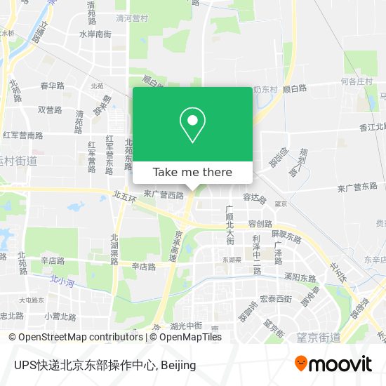 UPS快递北京东部操作中心 map