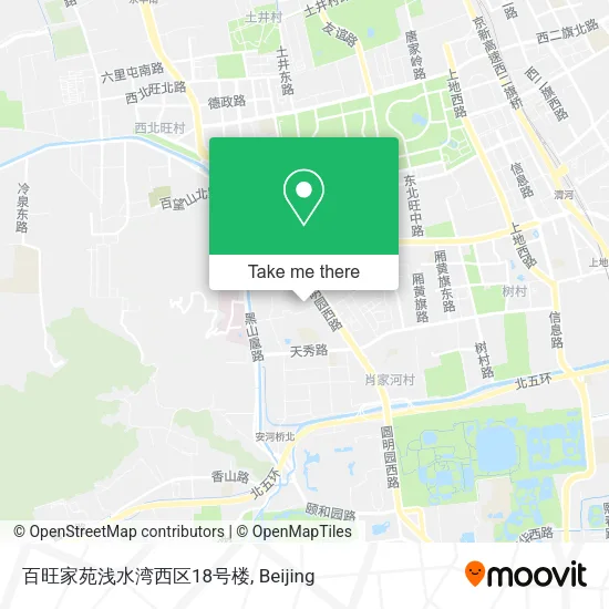 百旺家苑浅水湾西区18号楼 map