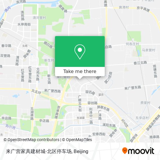 来广营家具建材城-北区停车场 map