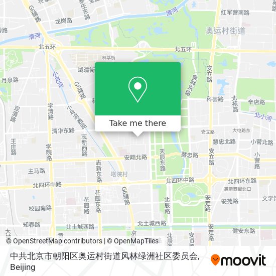 中共北京市朝阳区奥运村街道风林绿洲社区委员会 map