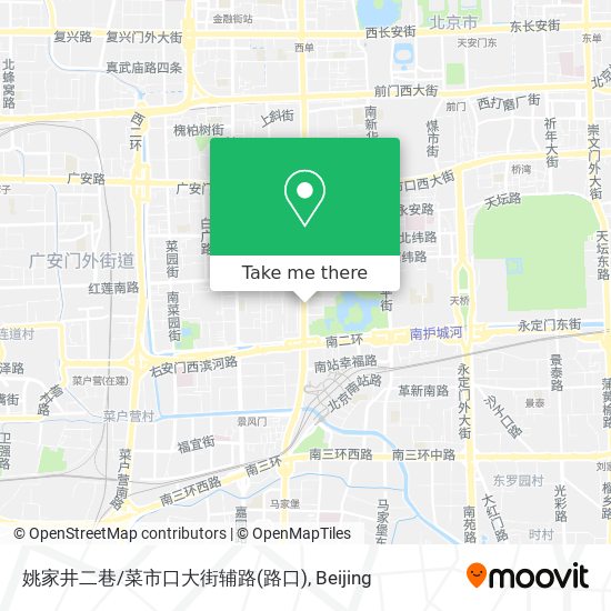 姚家井二巷/菜市口大街辅路(路口) map