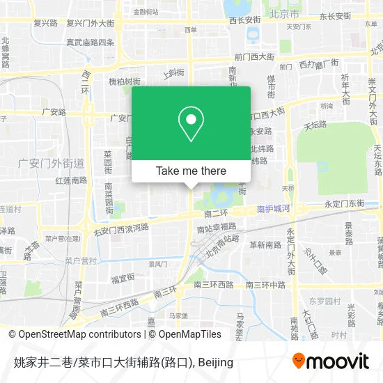 姚家井二巷/菜市口大街辅路(路口) map