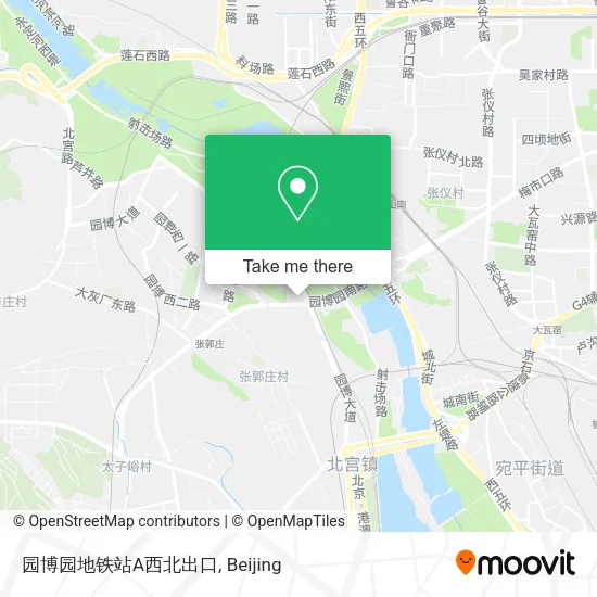 园博园地铁站A西北出口 map