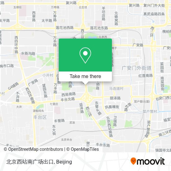 北京西站南广场出口 map