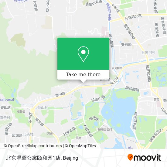北京温馨公寓颐和园1店 map