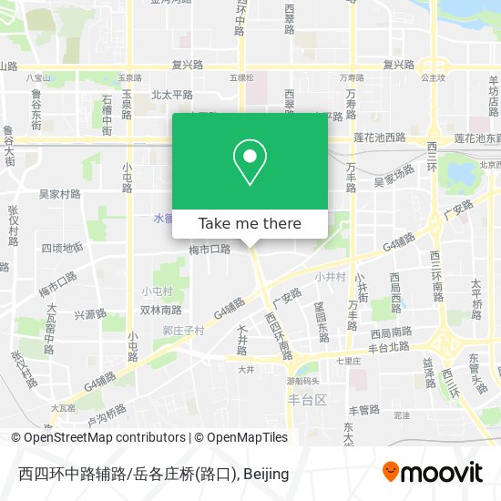 西四环中路辅路/岳各庄桥(路口) map