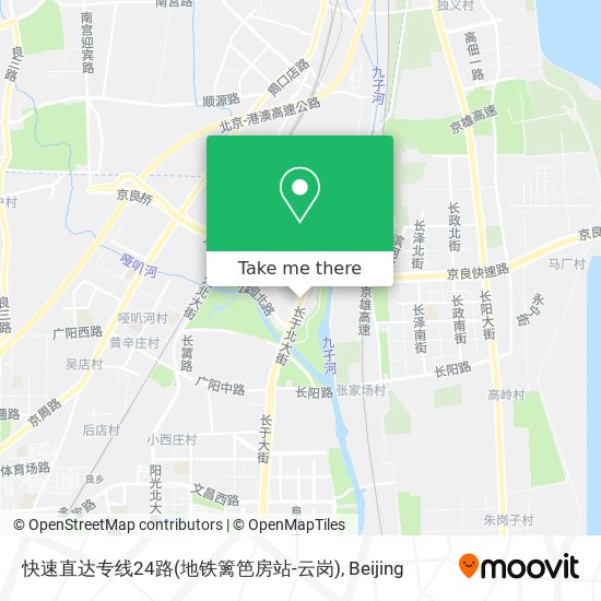 快速直达专线24路(地铁篱笆房站-云岗) map