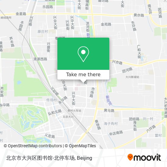 北京市大兴区图书馆-北停车场 map