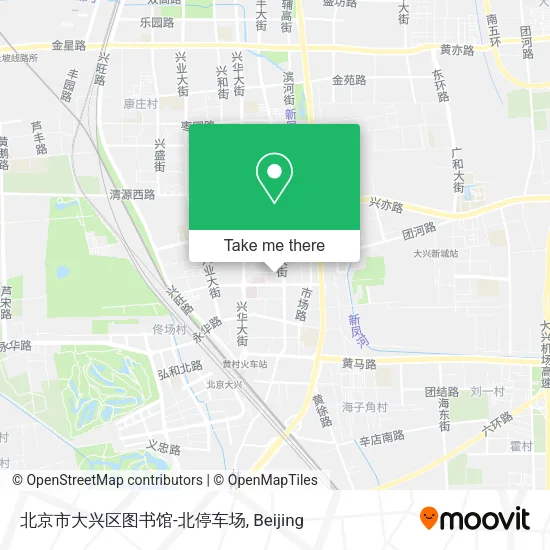 北京市大兴区图书馆-北停车场 map