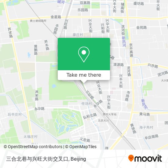 三合北巷与兴旺大街交叉口 map