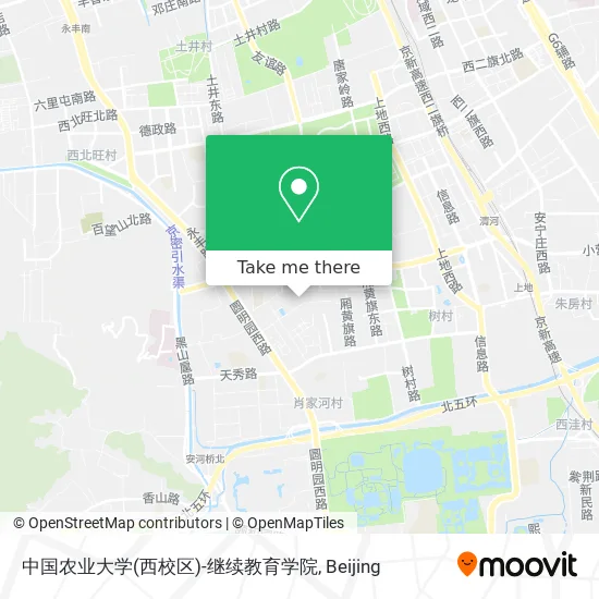 中国农业大学(西校区)-继续教育学院 map