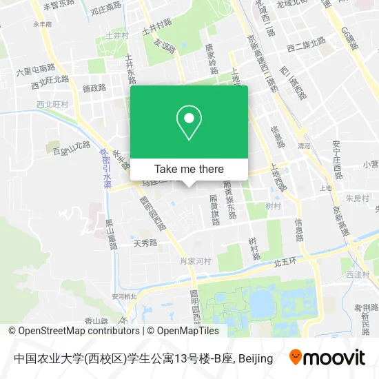 中国农业大学(西校区)学生公寓13号楼-B座 map