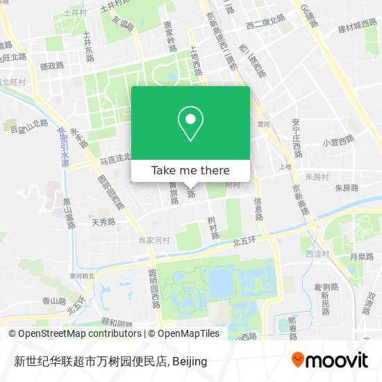 新世纪华联超市万树园便民店 map