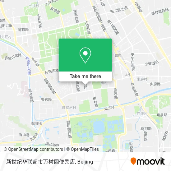 新世纪华联超市万树园便民店 map