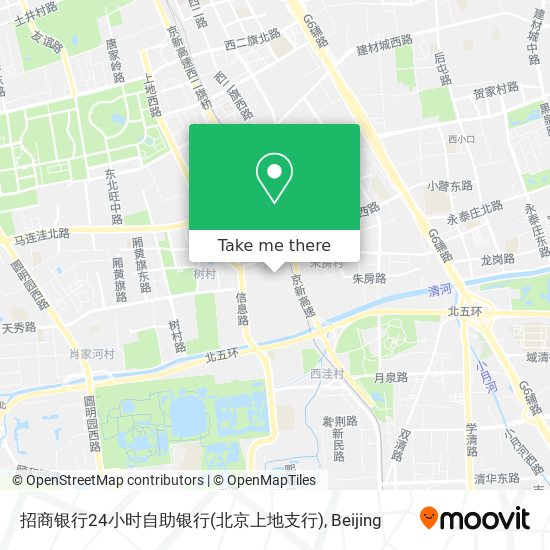 招商银行24小时自助银行(北京上地支行) map