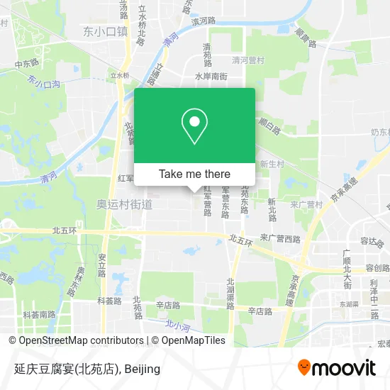 延庆豆腐宴(北苑店) map
