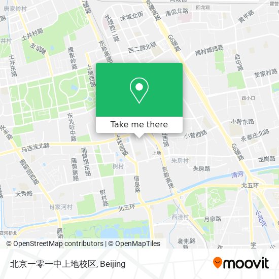 北京一零一中上地校区 map
