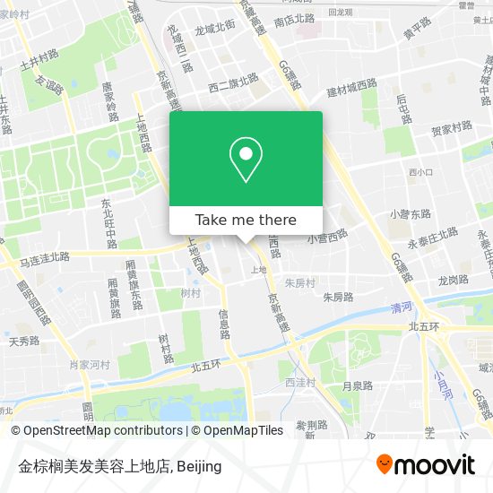 金棕榈美发美容上地店 map