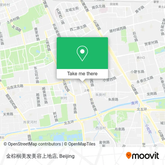 金棕榈美发美容上地店 map