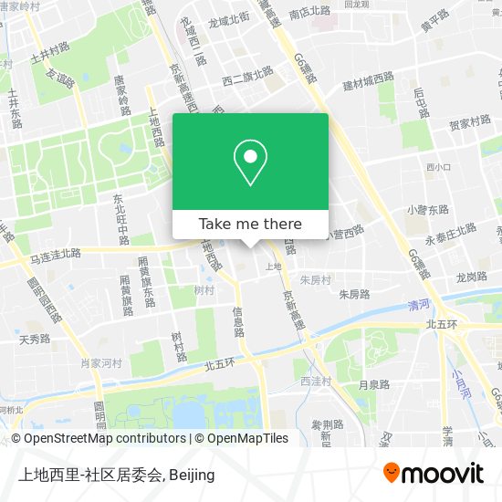 上地西里-社区居委会 map