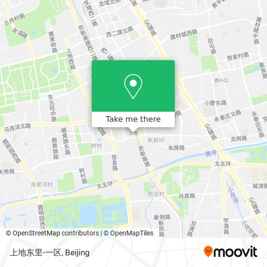 上地东里-一区 map