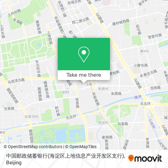 中国邮政储蓄银行(海淀区上地信息产业开发区支行) map