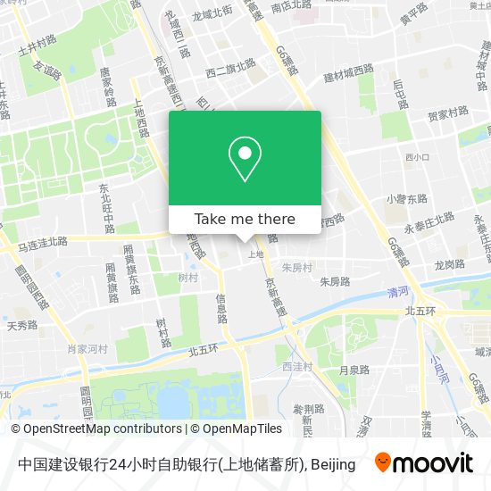 中国建设银行24小时自助银行(上地储蓄所) map