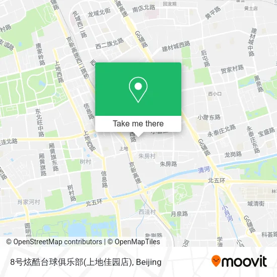 8号炫酷台球俱乐部(上地佳园店) map