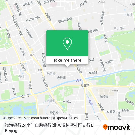 渤海银行24小时自助银行(北京橡树湾社区支行) map
