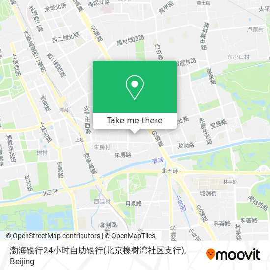 渤海银行24小时自助银行(北京橡树湾社区支行) map