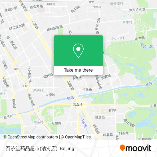 百济堂药品超市(清河店) map