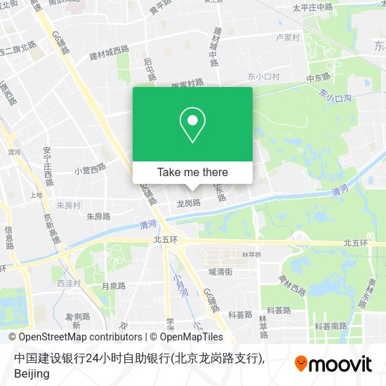 中国建设银行24小时自助银行(北京龙岗路支行) map