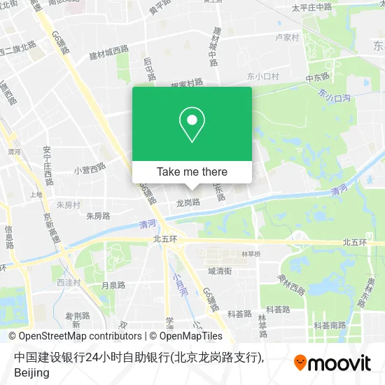 中国建设银行24小时自助银行(北京龙岗路支行) map