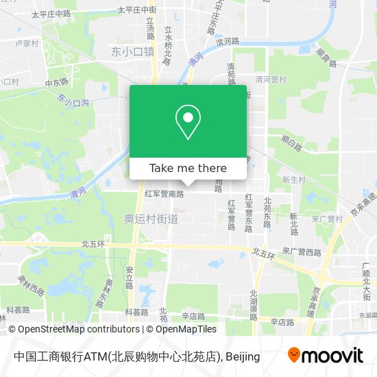 中国工商银行ATM(北辰购物中心北苑店) map