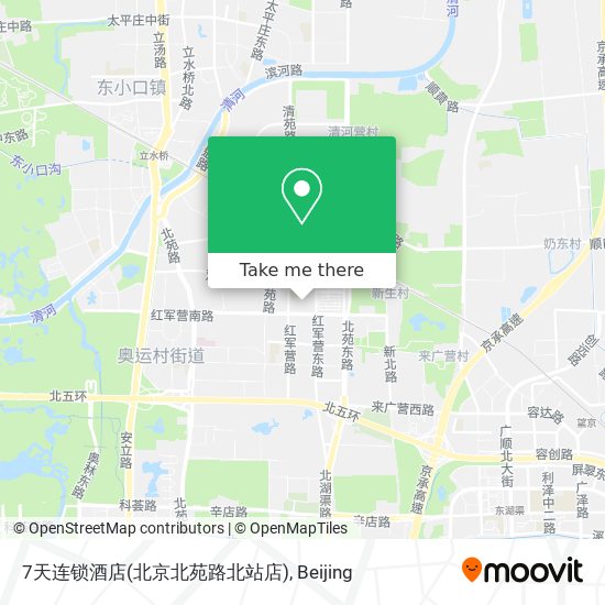 7天连锁酒店(北京北苑路北站店) map
