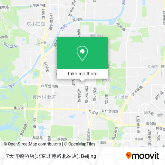 7天连锁酒店(北京北苑路北站店) map