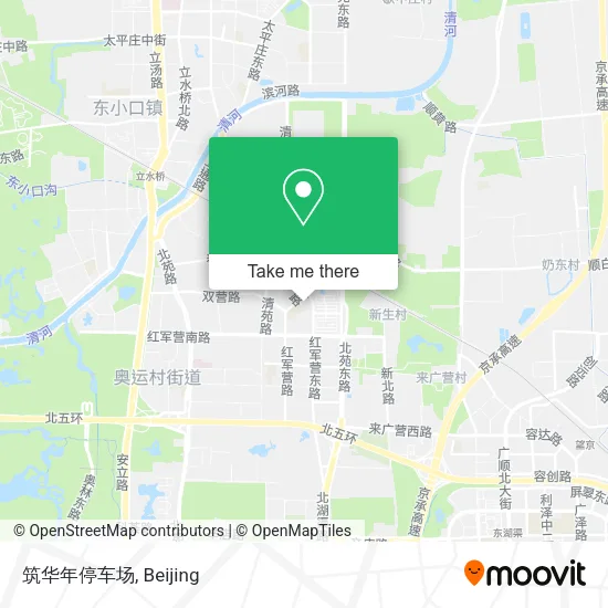 筑华年停车场 map