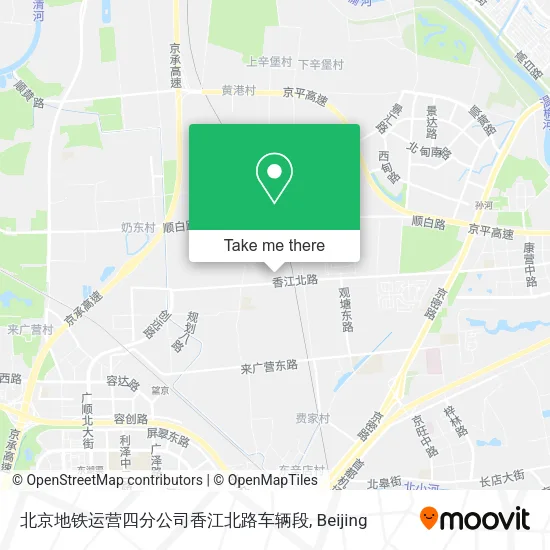 北京地铁运营四分公司香江北路车辆段 map