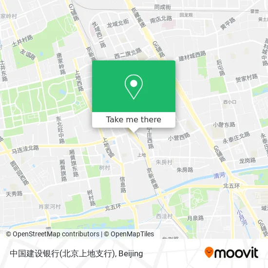 中国建设银行(北京上地支行) map