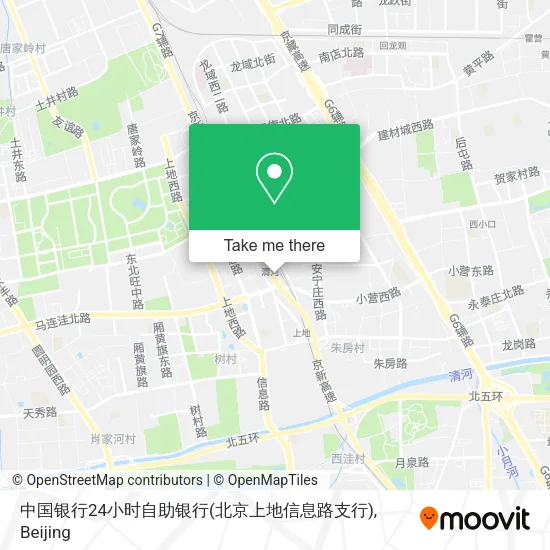 中国银行24小时自助银行(北京上地信息路支行) map