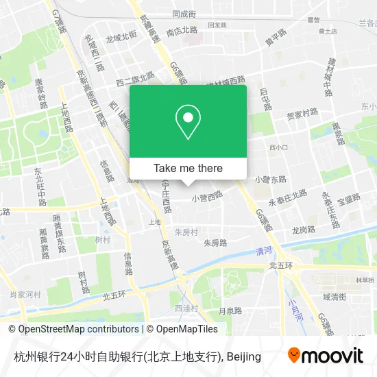 杭州银行24小时自助银行(北京上地支行) map