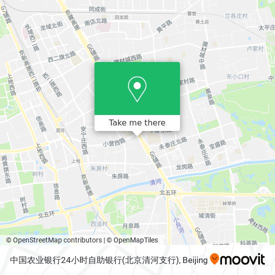 中国农业银行24小时自助银行(北京清河支行) map