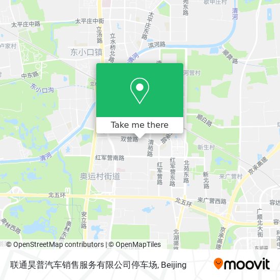 联通昊普汽车销售服务有限公司停车场 map